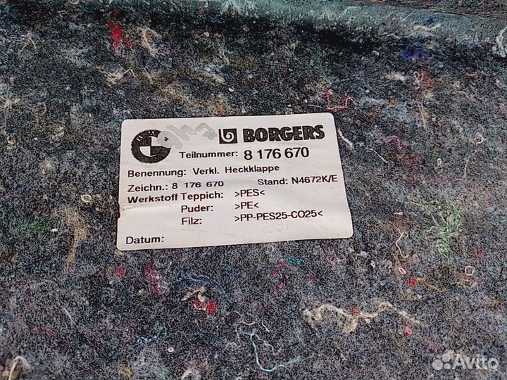 Обшивка крышки багажника Bmw 3-Series E46