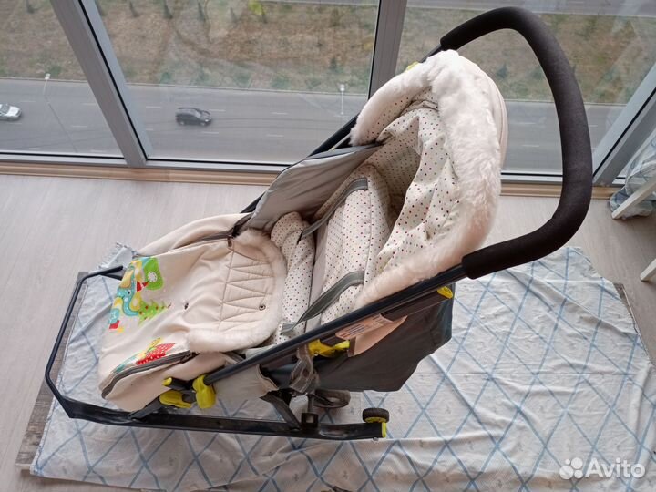 Коляска комби санки