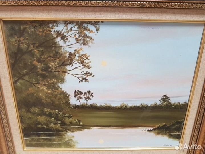 Картина маслом пейзаж (винтаж)