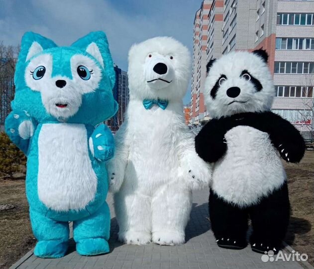 Белый медведь поздравит Ростовые куклы Голубой лис