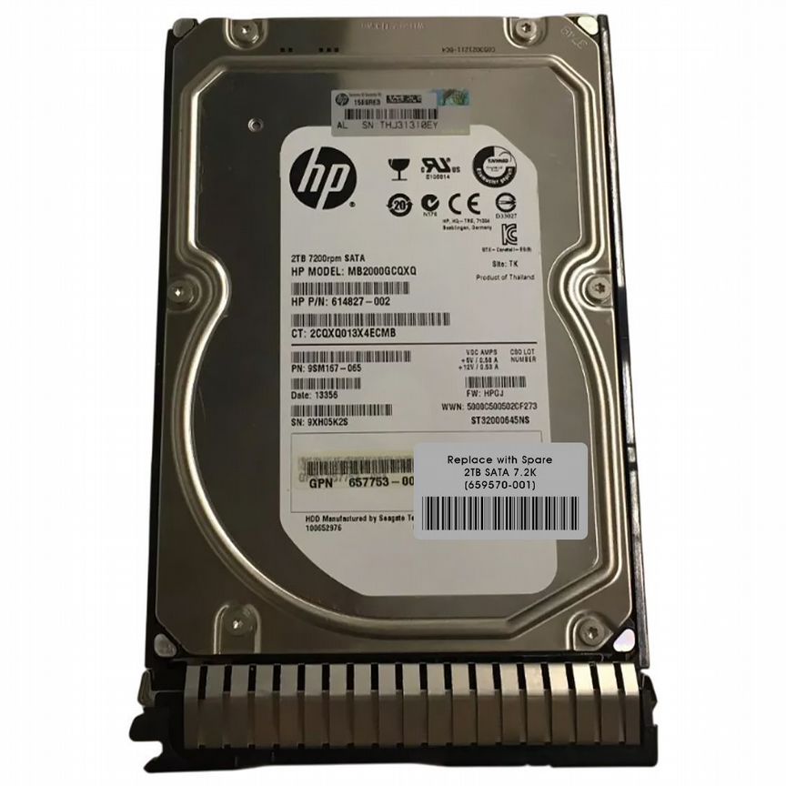 [659570-001] Жесткий Диск Hp 2tb Sata3 3,5" Hdd 659570-001