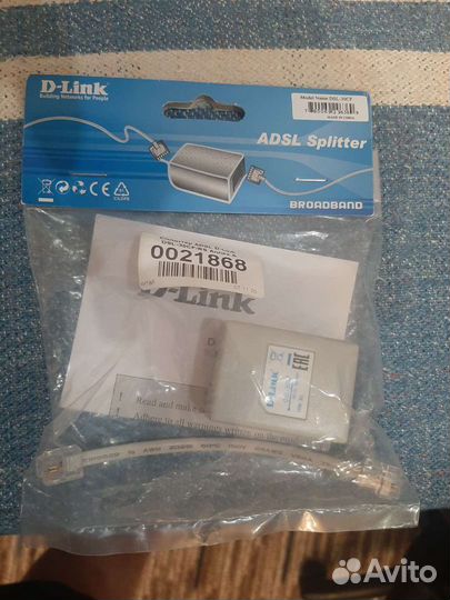 Сплиттер adsl D-Link DSL-30CF/RS
