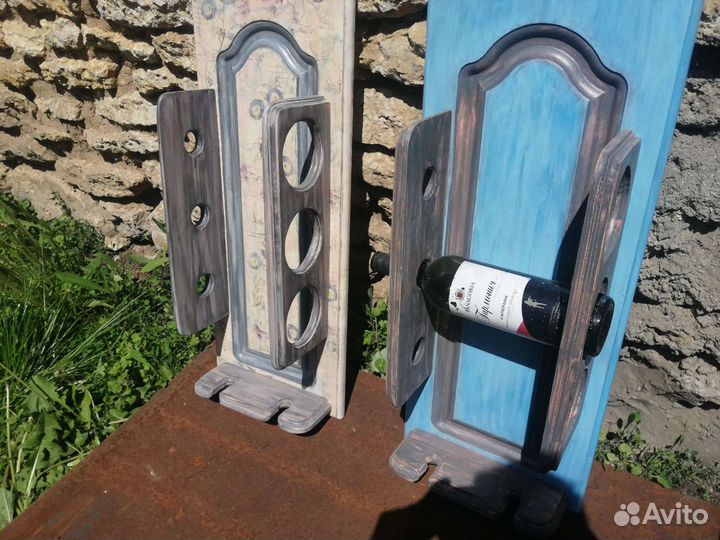 Подставкка под бутылки из состареного дерева