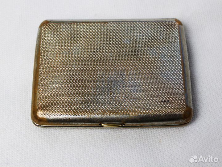 Портсигар латунный Тройка лошадей СССР