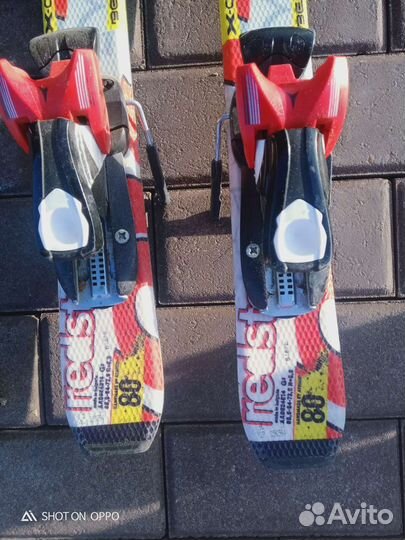 Ботинки, лыжи 80, палки детские