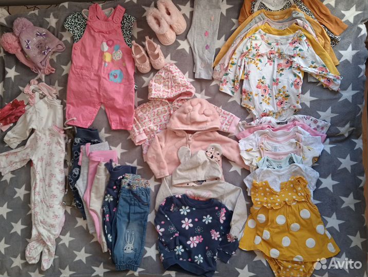 Огромный пакет фирменной одежды 4-8 мес