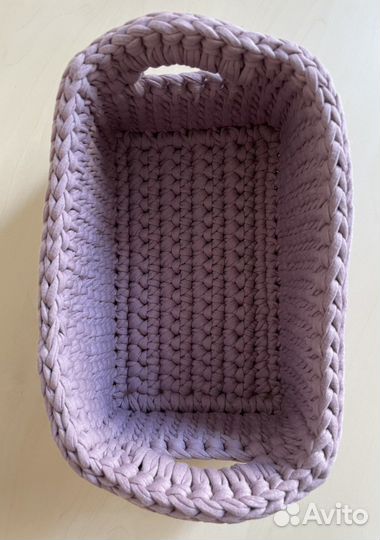 Корзина интерьерная из трикотажной пряжи