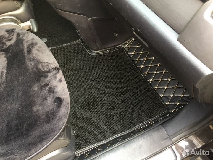 Автоковрики из эко-кожи на honda CRV