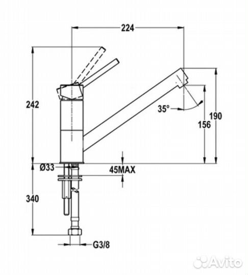 Смеситель Teka AUK 913