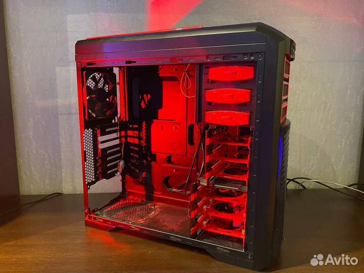 Корпус Deepcool kendomen RD black/red ATX Window
