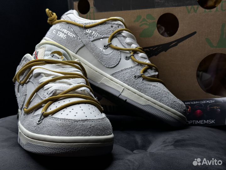 Кроссовки nike dunk low off white