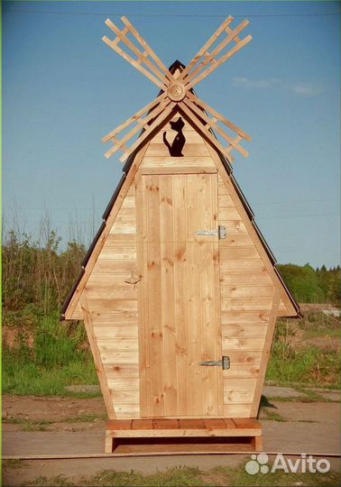 Дачный туалет деревянный Э878