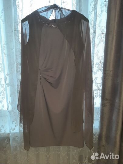 Платье женское вечернее 48.50,цвет капучино
