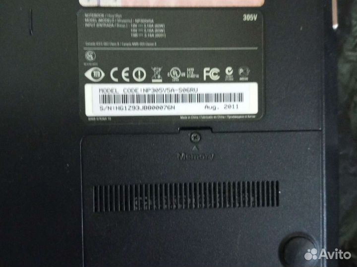 Ноутбук Samsung проц А6 3гб ддр3 на запчасти