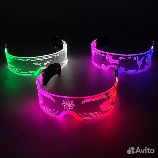 Очки светящиеся новый год кока-кола