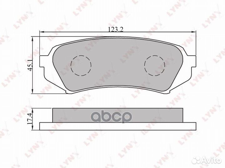 Колодки тормозные дисковые зад BD7527 lynxauto