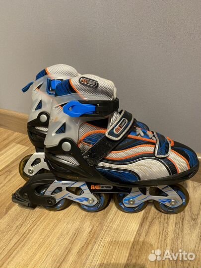 Роликовые коньки раздвижные reaction 36 размер +6