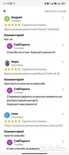 Арки и пороги ремонтные Honda Inspire UA