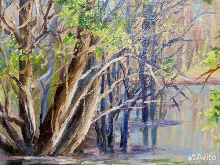 Картина маслом пейзаж Весна