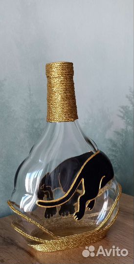 Интерьерная ваза (декорированная бутылка)