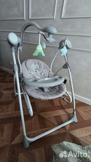 Электрокачели шезлонг для новорождённых