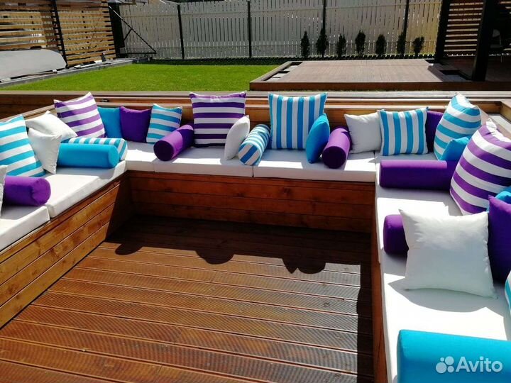 Подушки на садовые качели и мебель из ротанга