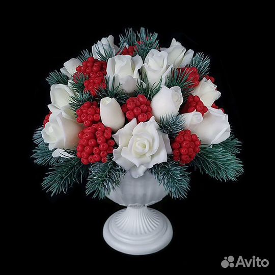 Интерьерный букет розы