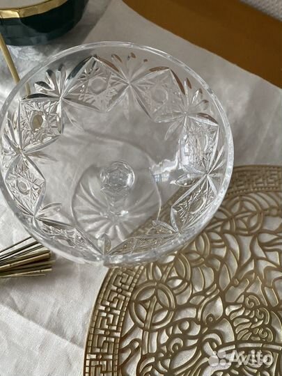 Посуда СССР хрусталь новогодняя посуда