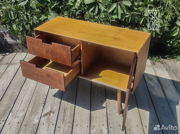 Тумба «Обычная» винильница, цвет дуб