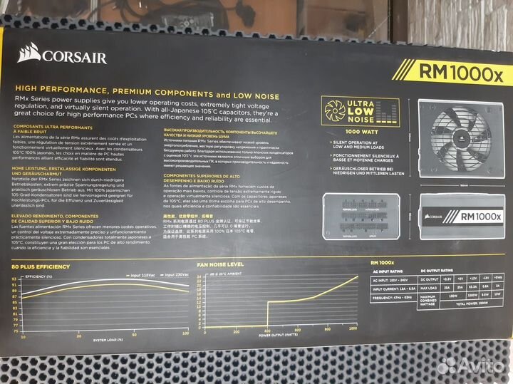 Блок питания Corsair RM1000x 1000w 80 Plus Gold