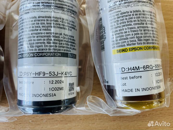 Оригинальные чернила для Epson l800, l1800