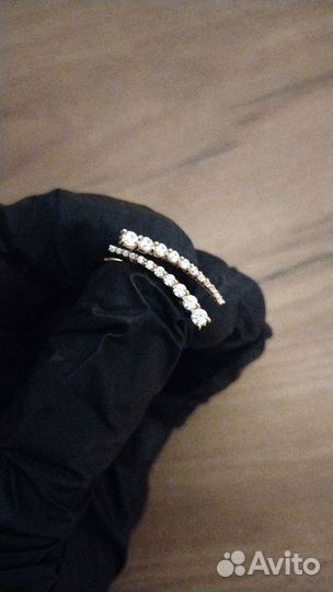 Золотые серьги каффы