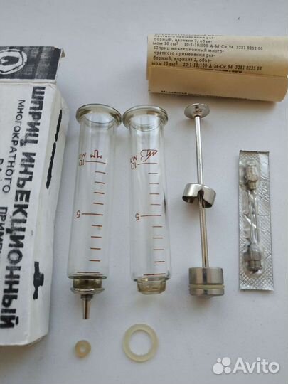 Шприц стеклянный СССР