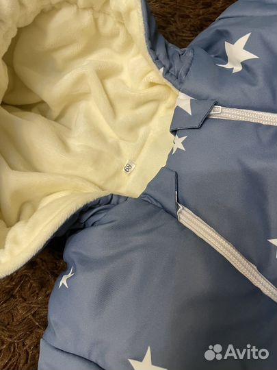 Теплый демиссизонный комбенизор для мальчика 68рр