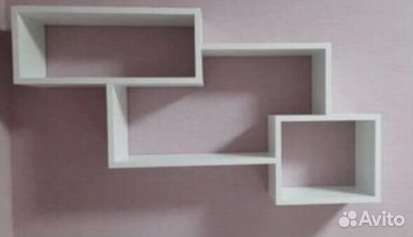 Полка настенная белая