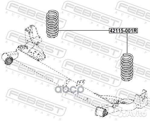 Пружина LADA Largus Estate 12- задн. 42115-001R