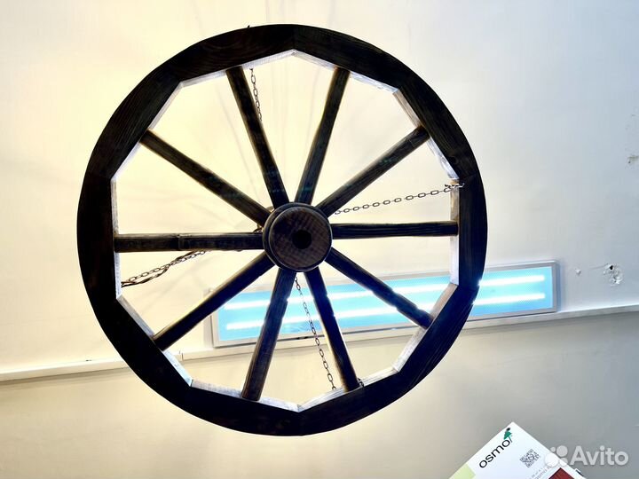 Деревянная люстра 