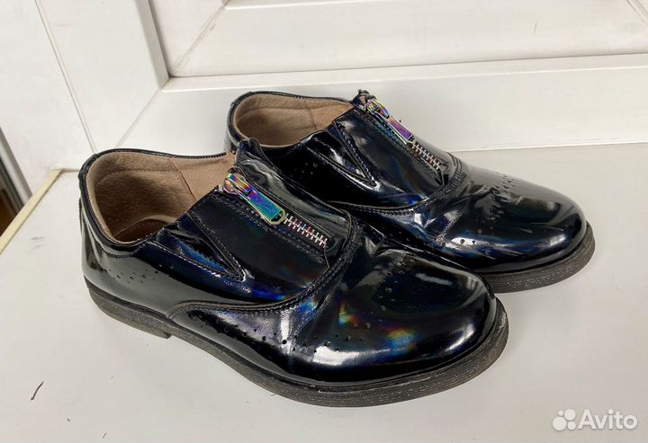 Ботинки школьные 34 (21-21,5см) чёрные