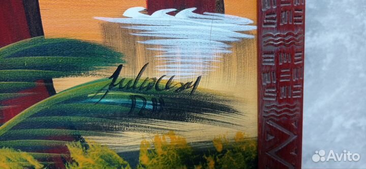 Картина из Доминиканы интерьерная яркая большая