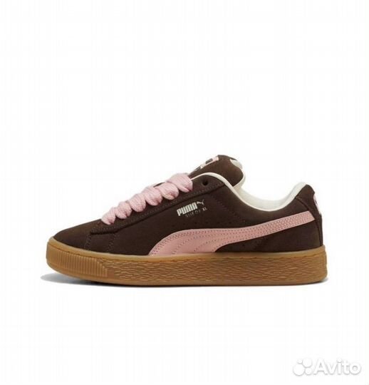 Кеды puma suede xl burgundy pink