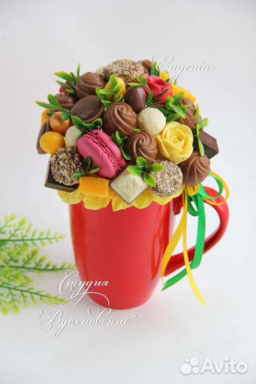 Съедобный букет в кружке