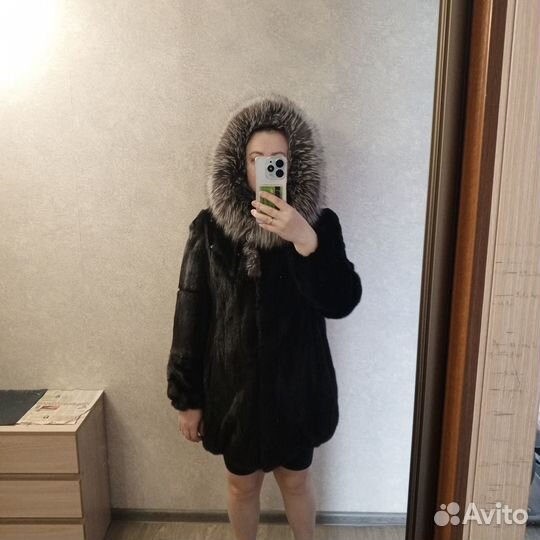 Шуба норковая 48 50 52 черная