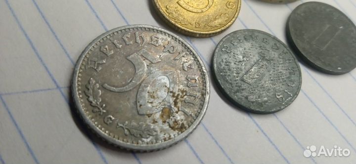 Монета 2 марки Германия серебро 1937