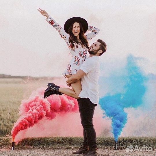 Цветной дым для гендер пати