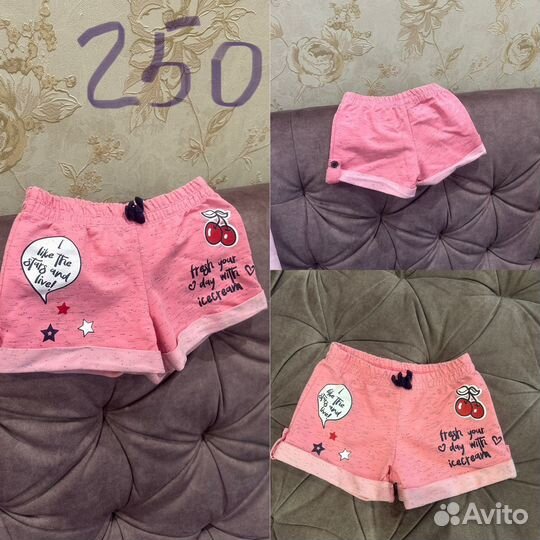 Платья, футболки, шорты, вещи на девочку 110-116