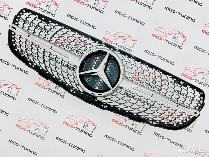 Решетка Mercedes GLC-Coupe c253 Diamond Silver П/к