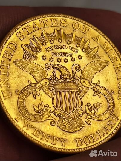 США, Двойной орел, 1907, золото 33.4 грамма