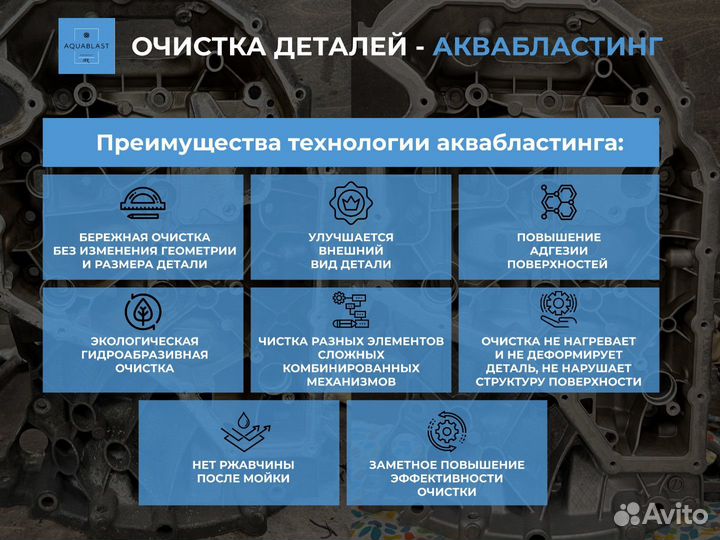 Чистка деталей аквабластинг