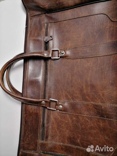 Сумка дорожная кожаная ретро винтаж