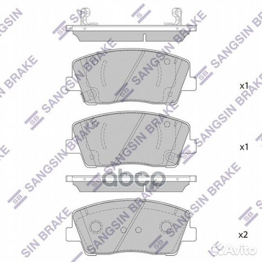 Колодки тормозные KIA stinger 17- передние SP18